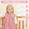 Picture of Yoofoss Fleece Baby Sleep Sack 0-6 Months with Plush Dots, TOG 1.5 Baby Wearable Blanket with 2-Way Zipper, Cotton Toddler Sleep Sack Fleece
