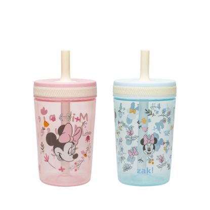 Picture of Zak Designs Disney Minnie Mouse Kelso Toddler Cups For Travel or At Home, 15oz 2-Pack Durable Plastic Sippy Cups With Leak-Proof Design is Perfect For Kids (Minnie Mouse)
