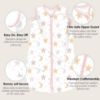 Picture of Cute Castle Baby Sleep Sack 6-12 Months - Lightweight 100% Cotton 2-Way Zipper TOG 0.5 Infant Wearable Blanket, Newborn Essentials Toddler Sleep Clothes, 3 Pack(Pink, Moon, Stars)