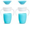 Picture of Munchkin Miracle 360 Cups for Toddlers sippy cups, toddler cups spill proof with Dentist Recommended Spoutless Design, BPA-Free Kids Cups, Easy to Clean, 7oz, 6 Months (Sky 2 Count)
