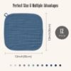 Picture of Baby Washcloths -100% Cotton Muslin Soft Baby Bath Wash Cloths and Absorbent Baby Wipes for Newborns Kids Girls and Boys - 12 Pack, 12x12 Inches - Slate, Grey, Navy Series