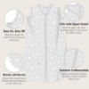 Picture of Cute Castle Baby Sleep Sack 0-6 Months - Lightweight 100% Cotton 2-Way Zipper TOG 0.5 Infant Wearable Blanket, Newborn Essentials Toddler Sleep Clothes, 3 Pack(Gray, Letters, Stars)