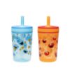 Picture of Zak Designs Sesame Street Kelso Toddler Tumblers For Travel or At Home, 15oz 2-Pack Durable Plastic Sippy Cups With Leak-Proof Design is Perfect For Kids (Elmo and Cookie Monster)