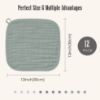 Picture of Baby Washcloths -100% Cotton Muslin Soft Baby Bath Wash Cloths and Absorbent Baby Wipes for Newborns Kids Girls and Boys - 12 Pack, 12x12 Inches - Grey, Green, Slate