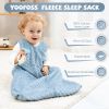 Picture of Yoofoss Fleece Baby Sleep Sack 0-6 Months with Plush Dots, TOG 1.5 Baby Wearable Blanket with 2-Way Zipper, Cotton Toddler Sleep Sack Fleece