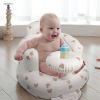 Picture of EKEPE Inflatable Baby Chair with Tray for Babies 3 Months & Up, Blow Up Baby Seat with Built in Air Pump, Sit Me Up Floor Baby Seats for Infants for Sitting Up - Bear Head with Tray