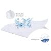 Picture of 2 Pack Pack and Play Mattress Protector Sheets Fitted Waterproof Playard Mattress Pad Cover, Compatible with Graco Pack n Play & Dream On Me & Pamo Babe, Playpen/Playard Sheet, White&Gray, 39" x 27"