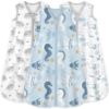 Picture of Yoofoss Baby Sleep Sack 0-6 Months 0.5 Tog Wearable Blanket for Baby, 3 Pack 100% Cotton Infant Toddler Sleeping Sack 2-Way Zipper Lightweight Sleepsack