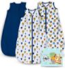Picture of Cute Castle Baby Sleep Sack 6-12 Months - Lightweight 100% Cotton 2-Way Zipper TOG 0.5 Infant Wearable Blanket, Newborn Essentials Toddler Sleep Clothes, 3 Pack(Blue, Balloons, Animals)