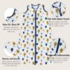 Picture of Cute Castle Baby Sleep Sack 6-12 Months - Lightweight 100% Cotton 2-Way Zipper TOG 0.5 Infant Wearable Blanket, Newborn Essentials Toddler Sleep Clothes, 3 Pack(Blue, Balloons, Animals)