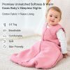 Picture of Unnivoll Baby Sleep Sack 0-6 Months TOG 2.5 Winter Baby Wearable Blanket, 100% Cotton Fabric Newborn Infant Sleeping Sack 2-Way Zipper Quilted Baby Sleep Bag, Warm Soft Bean Paste