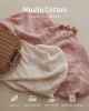 Picture of Blissful Diary Muslin Crib Sheets for Girl Boy, Boho Neutral Soft Cotton Baby Sheet for 52''x28'' Standard Crib Mattress, 2 Pack(Cream&Pink)