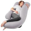 Picture of Sasttie Pregnancy Pillows for Sleeping, U Shaped Cooling Full Body Pillow with Removable Cover, Pregnant Women Must Haves, Maternity Essential, Light Grey