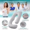 Picture of Sasttie Pregnancy Pillows for Sleeping, U Shaped Cooling Full Body Pillow with Removable Cover, Pregnant Women Must Haves, Maternity Essential, Light Grey