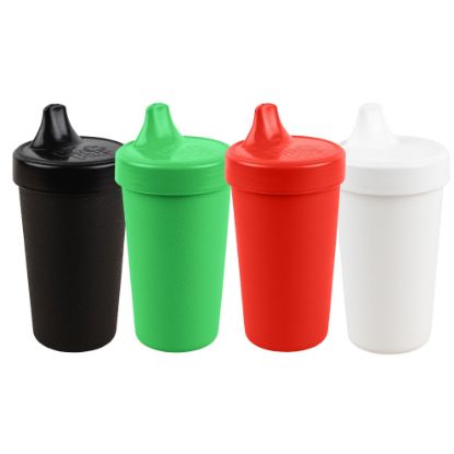 Picture of Re-Play Made in USA 10 Oz. Sippy Cups for Toddlers, Pack of 4 - Reusable Spill Proof Cups for Kids, Dishwasher/Microwave Safe - Hard Spout Sippy Cups for Toddlers 3.13" x 6.25", Christmas