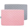 Picture of 2 Pack Pack and Play Mattress Protector Sheets Fitted Waterproof Playard Mattress Pad Cover, Compatible with Graco Pack n Play & Dream On Me & Pamo Babe, Playpen/Playard Sheet, Gray&Pink, 39" x 27"