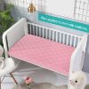 Picture of 2 Pack Pack and Play Mattress Protector Sheets Fitted Waterproof Playard Mattress Pad Cover, Compatible with Graco Pack n Play & Dream On Me & Pamo Babe, Playpen/Playard Sheet, Gray&Pink, 39" x 27"