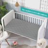 Picture of 2 Pack Pack and Play Mattress Protector Sheets Fitted Waterproof Playard Mattress Pad Cover, Compatible with Graco Pack n Play & Dream On Me & Pamo Babe, Playpen/Playard Sheet, Gray&Pink, 39" x 27"