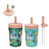 Picture of Zak Designs Disney Lilo and Stitch Kelso Tumbler Set, Leak-Proof Screw-On Lid with Straw, Bundle for Kids Includes Plastic and Stainless Steel Cups with Bonus Sipper (3pc Set, Non-BPA, Stitch)
