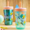 Picture of Zak Designs Disney Lilo and Stitch Kelso Tumbler Set, Leak-Proof Screw-On Lid with Straw, Bundle for Kids Includes Plastic and Stainless Steel Cups with Bonus Sipper (3pc Set, Non-BPA, Stitch)