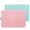 Picture of 2 Pack Pack and Play Mattress Protector Sheets Fitted Waterproof Playard Mattress Pad Cover, Compatible with Graco Pack n Play & Dream On Me & Pamo Babe, Playpen/Playard Sheet, Pink&Aqua, 39" x 27"