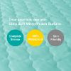 Picture of 2 Pack Pack and Play Mattress Protector Sheets Fitted Waterproof Playard Mattress Pad Cover, Compatible with Graco Pack n Play & Dream On Me & Pamo Babe, Playpen/Playard Sheet, Pink&Aqua, 39" x 27"