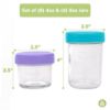 Picture of WeeSprout Glass Baby Food Storage Jars - 12 Set, 4 oz/8 oz Baby Food Jars, Plastic Lids, Freezer Storage, Reusable Small Glass Baby Food Containers, Microwave & Dishwasher Safe, for Infant & Baby Food