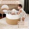 Picture of INDRESSME XXXLarge Jute Rope Basket 21.7" x 21.7" x 13.8" Woven Baby Laundry Baskets for Blankets Toys Storage Basket with Handle Comforter Cushions Storage Bins Thread Laundry Hamper