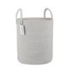 Picture of XUANGUO Cotton Rope Laundry Basket Hamper for Clothes Woven Storage Basket for Living Room Bedroom Boho Tall Rope Baskets for Blanket Toys Pillow Towels Baby Nursery Hamper Bin Large light grey