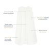 Picture of HALO SleepSack, 100% Cotton Wearable Blanket, Swaddle Transition Sleeping Bag, TOG 0.5, Cream, Medium, 6-12 Months