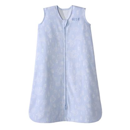 Picture of HALO SleepSack, 100% Cotton Wearable Blanket, Swaddle Transition Sleeping Bag, TOG 0.5, Woodland Etch Blue, Large, 12-18 Months