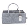 Picture of Parker Baby Co. Diaper Caddy - Nursery Storage Bin and Car Organizer for Diapers and Baby Wipes - Gray, Large