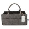 Picture of Parker Baby Co. Diaper Caddy - Nursery Storage Bin and Car Organizer for Diapers and Baby Wipes - Charcoal, Large