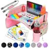Picture of PILLANI Kids Travel Tray for Car - Car Seat Tray for Kids Travel, Road Trip Essentials, Carseat Table for Roadtrip Activities - Must Have Toddler Lap Desk Organizer for Airplane - Car Accessories
