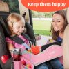 Picture of PILLANI Kids Travel Tray for Car - Car Seat Tray for Kids Travel, Road Trip Essentials, Carseat Table for Roadtrip Activities - Must Have Toddler Lap Desk Organizer for Airplane - Car Accessories