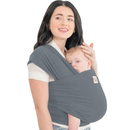 Picture of KeaBabies Baby Wrap Carrier - All in 1 Original Baby Carrier Newborn to Toddler Sling, Easy to Wear, Hands Free Bonding, Lightweight, Breathable Infant Wraps (Midnight Gray)