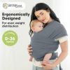 Picture of KeaBabies Baby Wrap Carrier - All in 1 Original Baby Carrier Newborn to Toddler Sling, Easy to Wear, Hands Free Bonding, Lightweight, Breathable Infant Wraps (Midnight Gray)