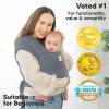 Picture of KeaBabies Baby Wrap Carrier - All in 1 Original Baby Carrier Newborn to Toddler Sling, Easy to Wear, Hands Free Bonding, Lightweight, Breathable Infant Wraps (Midnight Gray)
