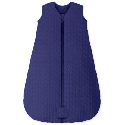 Picture of Unnivoll Baby Sleep Sack 12-18 Months TOG 2.5 Winter Baby Wearable Blanket, 100% Cotton Fabric Toddler Sleeping Sack 2-Way Zipper Quilted Baby Sleep Bag, Warm Soft Navy Blue