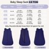 Picture of Unnivoll Baby Sleep Sack 12-18 Months TOG 2.5 Winter Baby Wearable Blanket, 100% Cotton Fabric Toddler Sleeping Sack 2-Way Zipper Quilted Baby Sleep Bag, Warm Soft Navy Blue