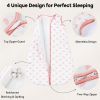 Picture of Unnivoll Baby Wearable Blanket TOG 2.5 Winter Sleep Sack 12-18 Months, 100% Cotton Toodler Sleeping Sack with 2-Way Zipper Warm Soft Pink