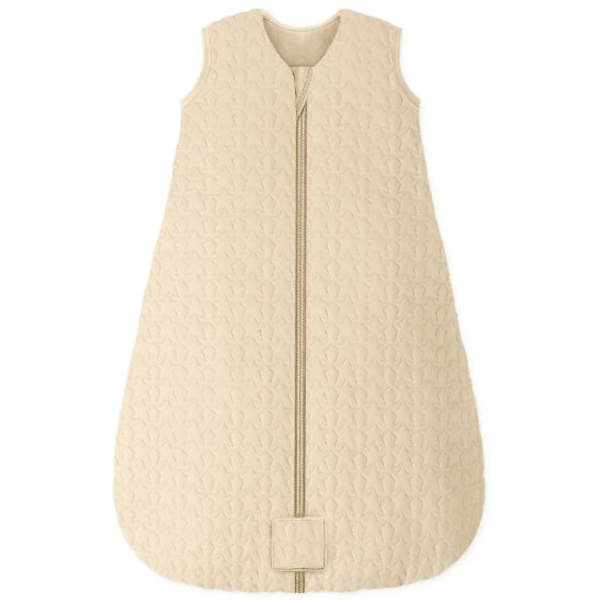 Picture of Unnivoll Baby Sleep Sack 12-18 Months TOG 2.5 Winter Baby Wearable Blanket, 100% Cotton Fabric Toddler Sleeping Sack 2-Way Zipper Quilted Baby Sleep Bag, Warm Soft Apricot