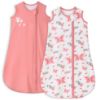 Picture of Yoofoss Baby Sleep Sack 0-6 Months TOG 1.0 Baby Wearable Blanket, 2 Pack 100% Cotton Infant Toddler Sleeping Sack 2-Way Zipper Lightweight Sleep Sack