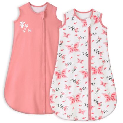 Picture of Yoofoss Baby Sleep Sack 0-6 Months TOG 1.0 Baby Wearable Blanket, 2 Pack 100% Cotton Infant Toddler Sleeping Sack 2-Way Zipper Lightweight Sleep Sack