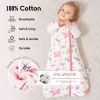 Picture of Yoofoss Baby Sleep Sack 0-6 Months TOG 1.0 Baby Wearable Blanket, 2 Pack 100% Cotton Infant Toddler Sleeping Sack 2-Way Zipper Lightweight Sleep Sack