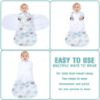 Picture of BSTOPPT Newborn Sleep Sack Baby Swaddle,0-3 Months,3-Way Adjustable Wearable Blanket,100% Rayon Cotton Swaddling sleeping bag，TOG 0.5（Clouds&Starry Sky）