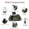 Picture of Momcozy Universal Baby Stroller Organizer, 2 Insulated Cup Holder, Detachable Zippered Pocket, Adjustable Shoulder Strap, Large capacity for baby essentials, Compact Design Fits Any Strollers