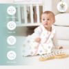 Picture of Cute Castle Baby Sleep Sack 12-18 Months - Lightweight 100% Cotton 2-Way Zipper TOG 0.5 Infant Wearable Blanket, Newborn Essentials Toddler Sleep Clothes, 3 Pack(Pink, Moon, Stars)