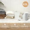 Picture of Goodpick White Storage Baskets for Organizing, Toy Baskets for Kids, Decorative Storage Baskets, Large Blanket Basket Living Room, Woven Baskets for Storage, Rope Laundry Basket, 21.6" x 14.9" x 11.8"