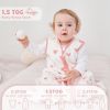 Picture of Yoofoss Baby Sleep Sack 6-12 Months with Plush Dots, 2 Pack TOG 1.5 Fleece Baby Wearable Blanket with 2-Way Zipper, Cotton Fabric Toddler Sleeping Sack, (Medium)